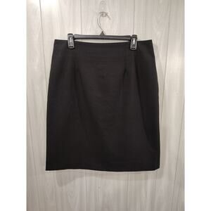 Women's Vintage Black Briggs Pencil Skirt Sz 16 Office Career Gothic Minimalist